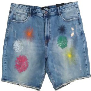 Men's Metro 90s Distressed Denim Shorts - Sz 42
